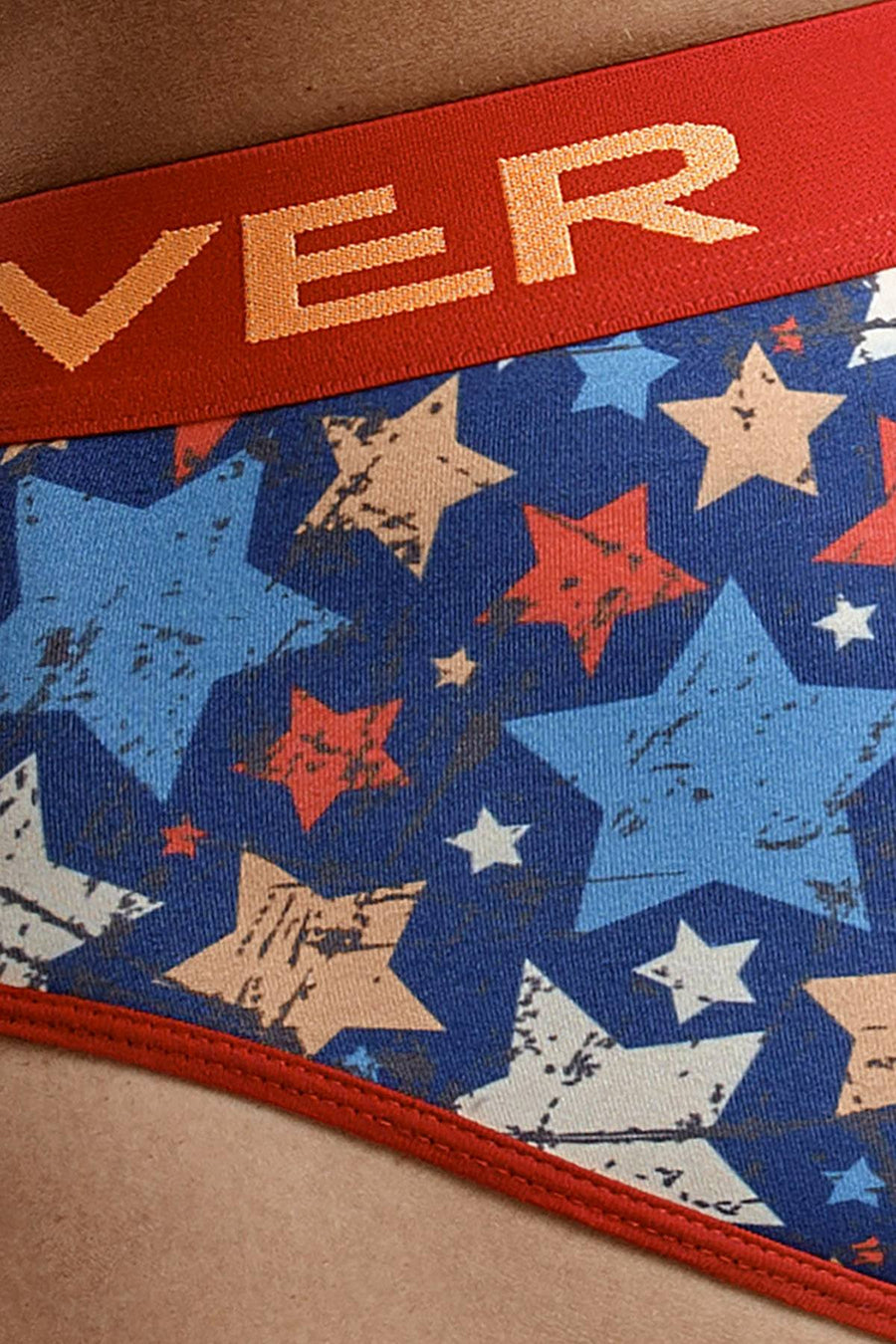 Clever Red/Blue Rocker Piping Brief