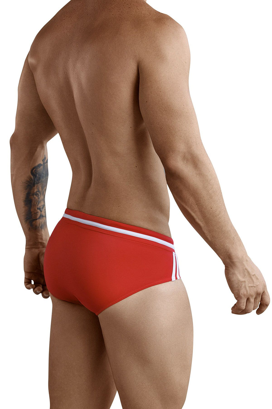 Clever Red Pool Party Swim Brief