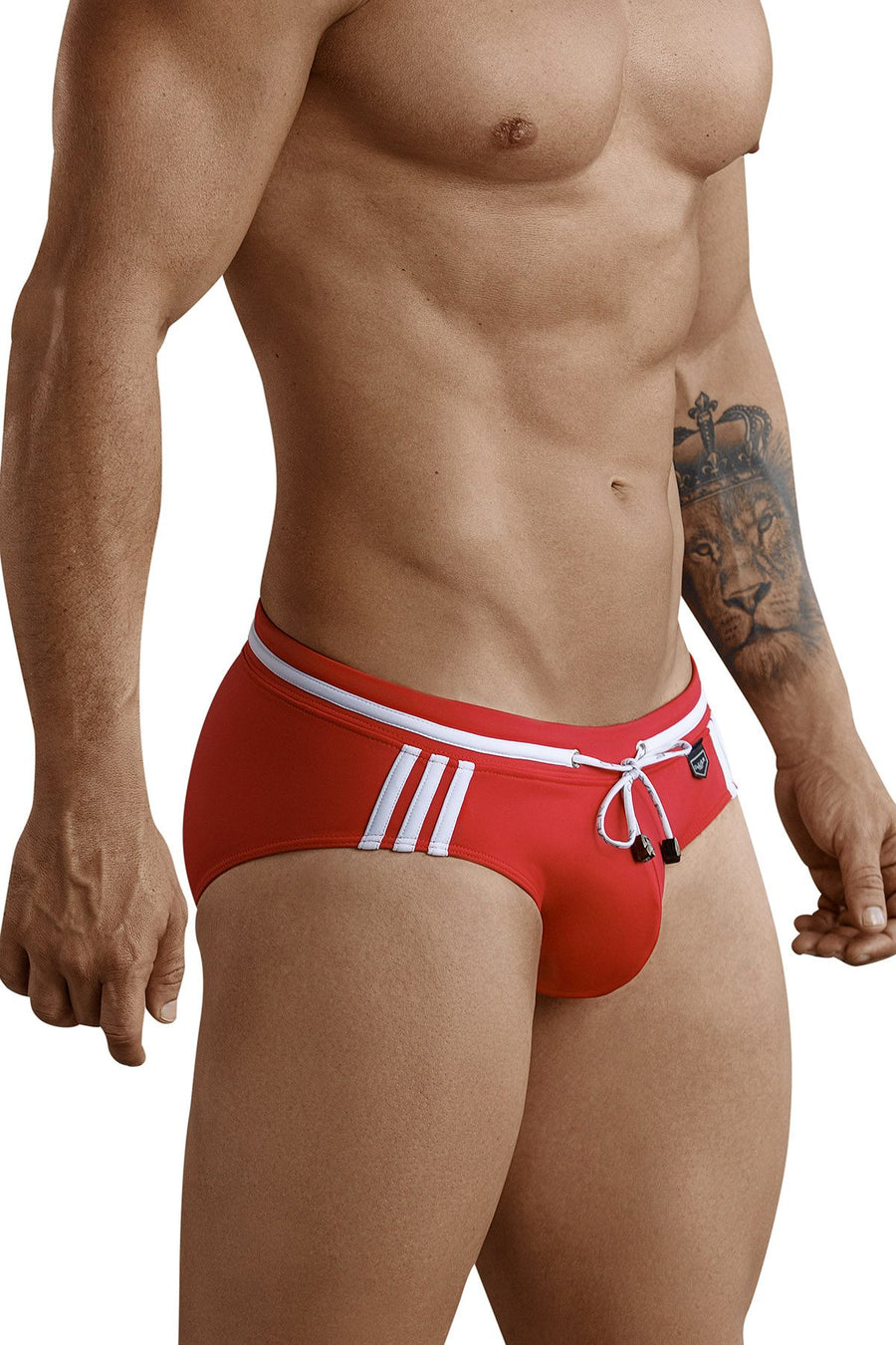 Clever Red Pool Party Swim Brief