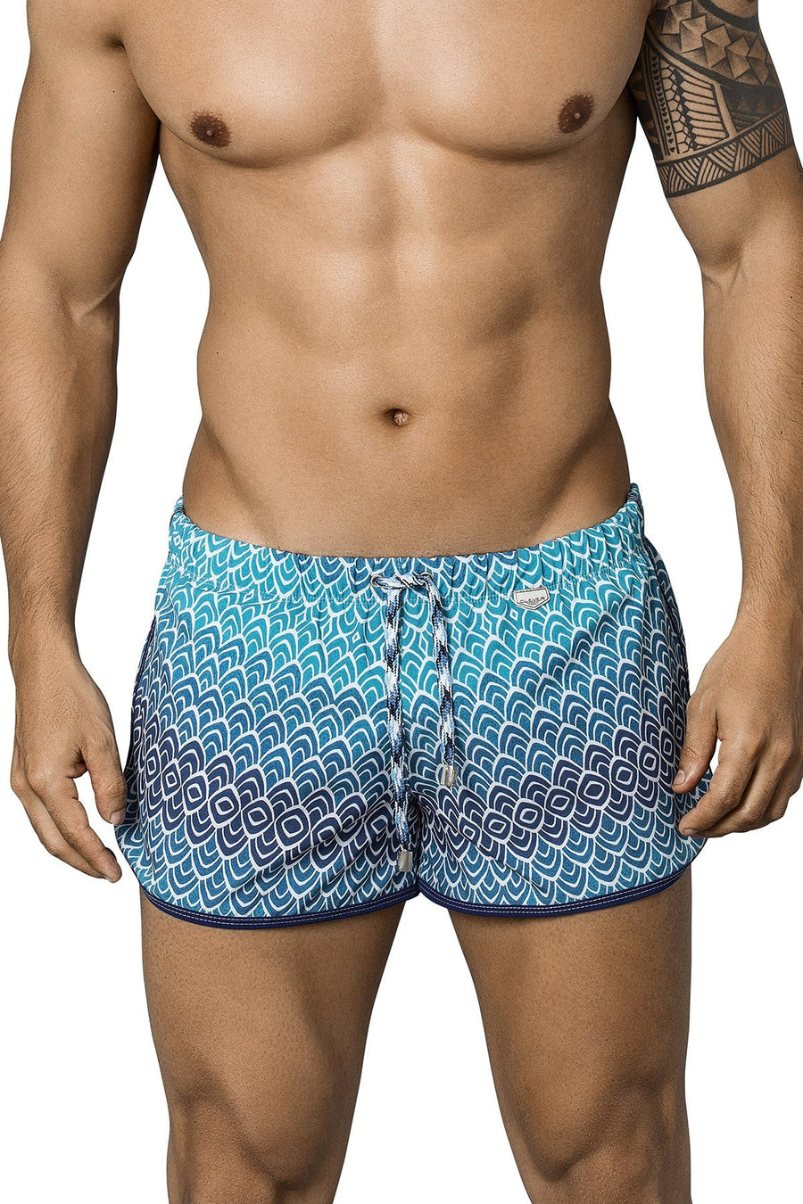 Clever Turquoise Mask Swim Trunk