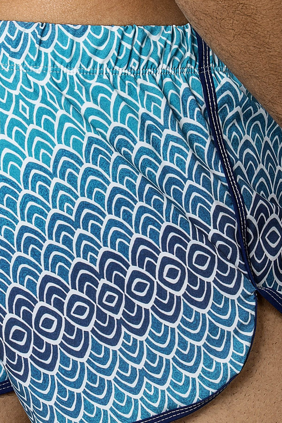 Clever Turquoise Mask Swim Trunk