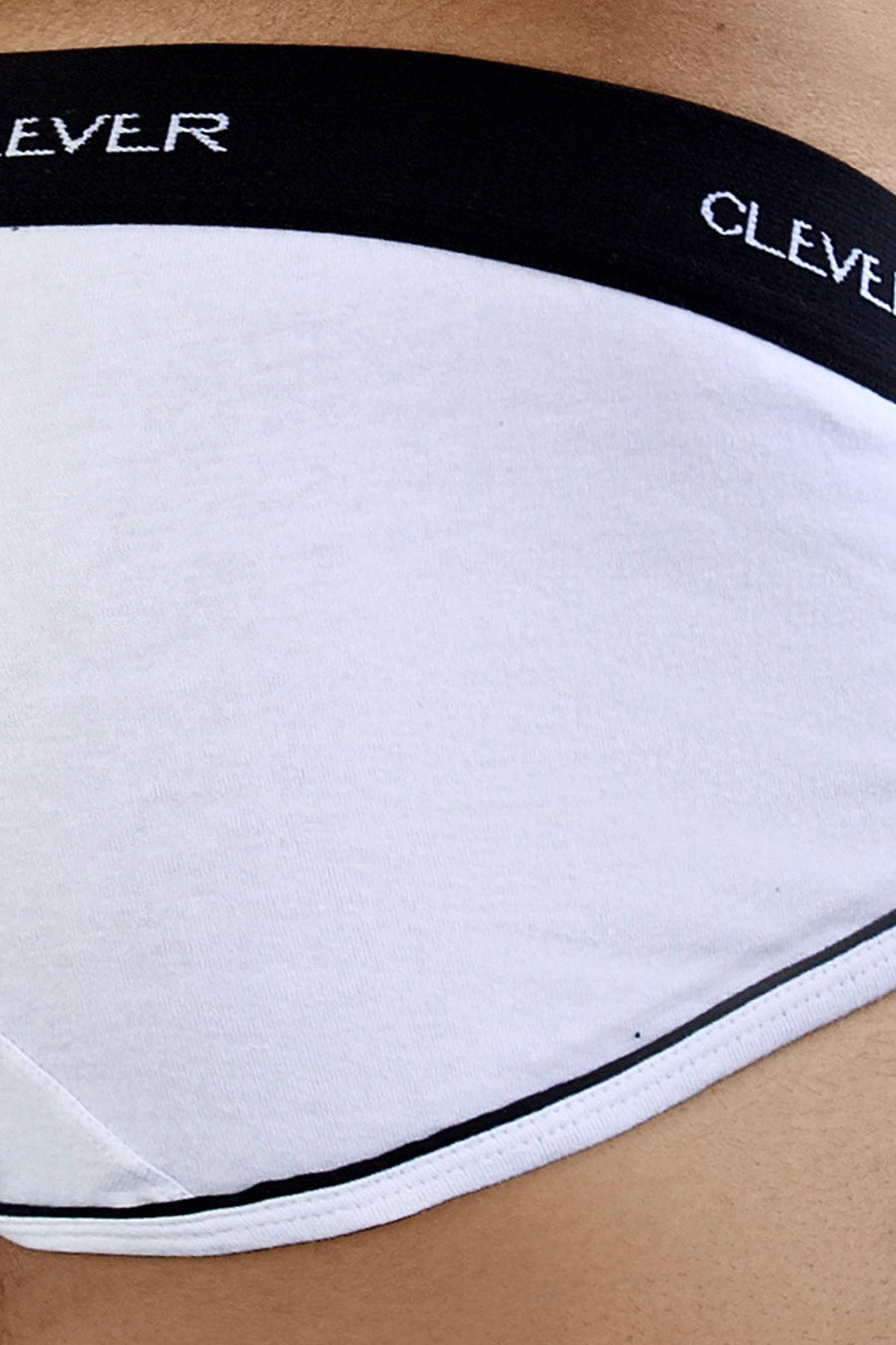Clever White Alpine Piping Brief