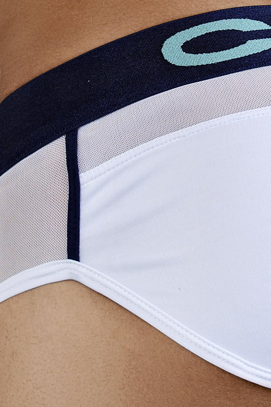 Clever White Begonia Piping Brief