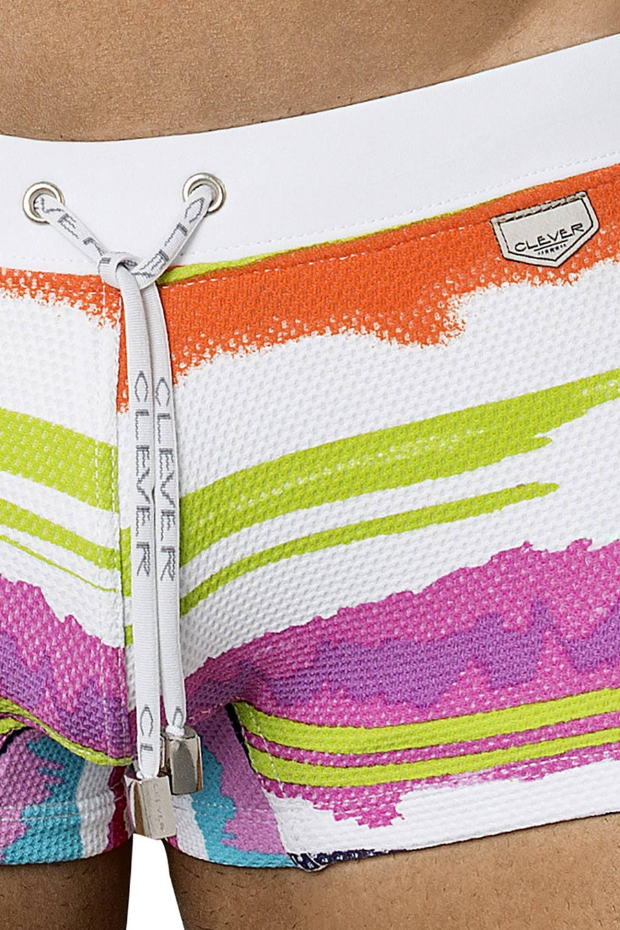 Clever White/Orange Free Soul Swim Brief