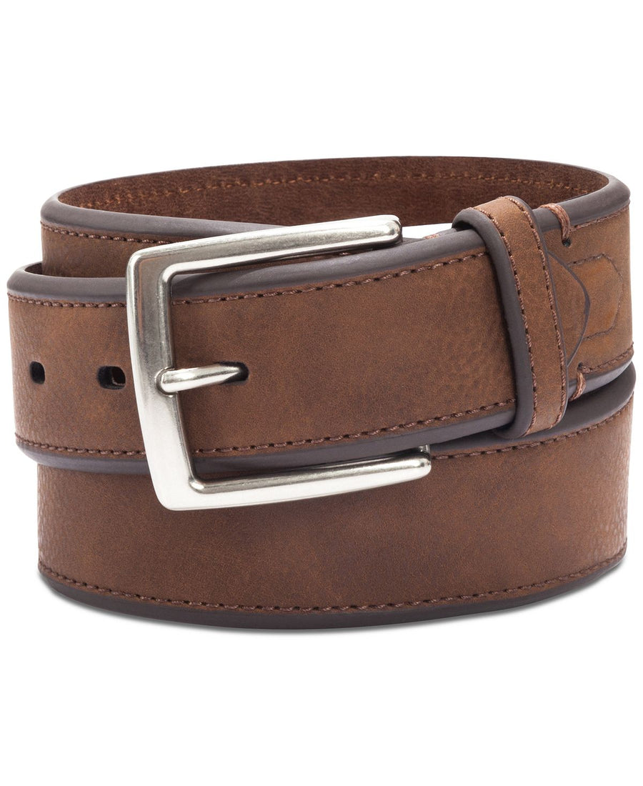 Club Room Bevel-edge Casual Belt Light Brown