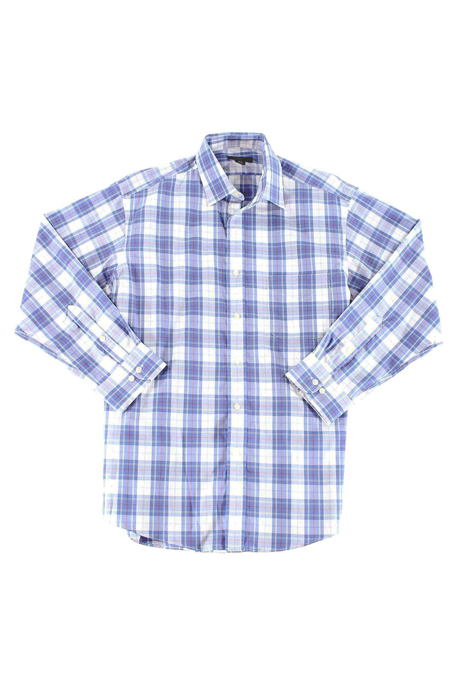 Club Room Navy Summer-Plaid 'The Estate' Wrinkle-Resistant