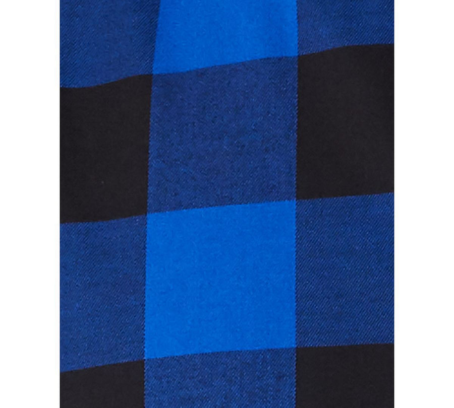 Club Room Stretch Brushed Cotton Plaid Flannel Shirt Lazulite Combo