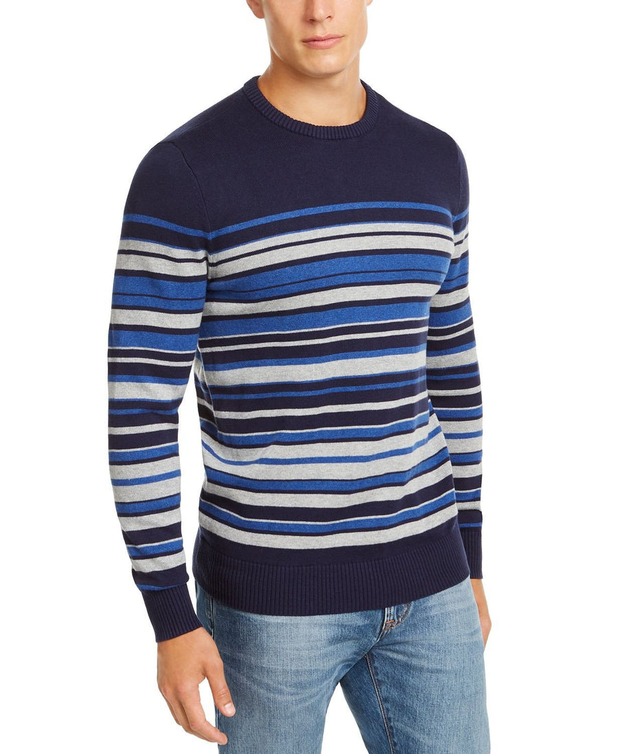 Club Room Stripe Cotton Sweater  Red Stripe