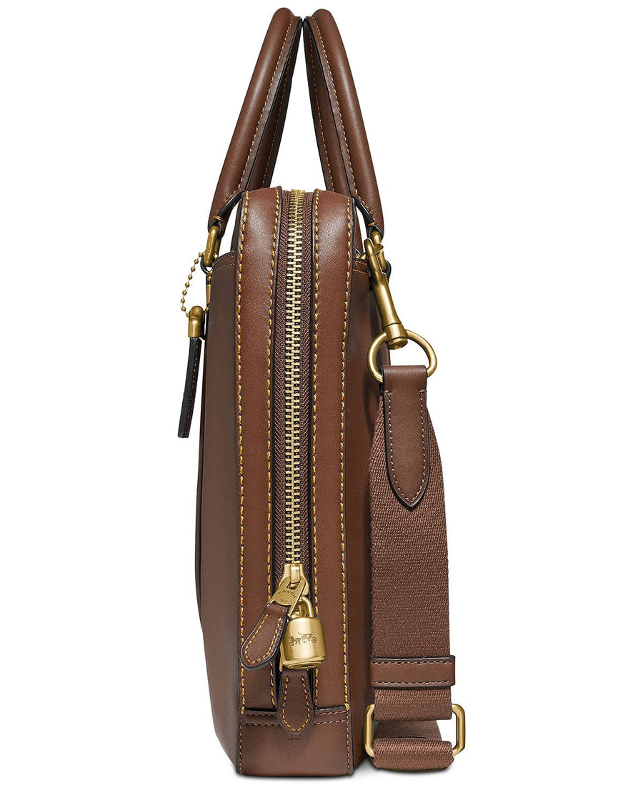 Coach Metropolitan Slim Leather Briefcase Rustcopper