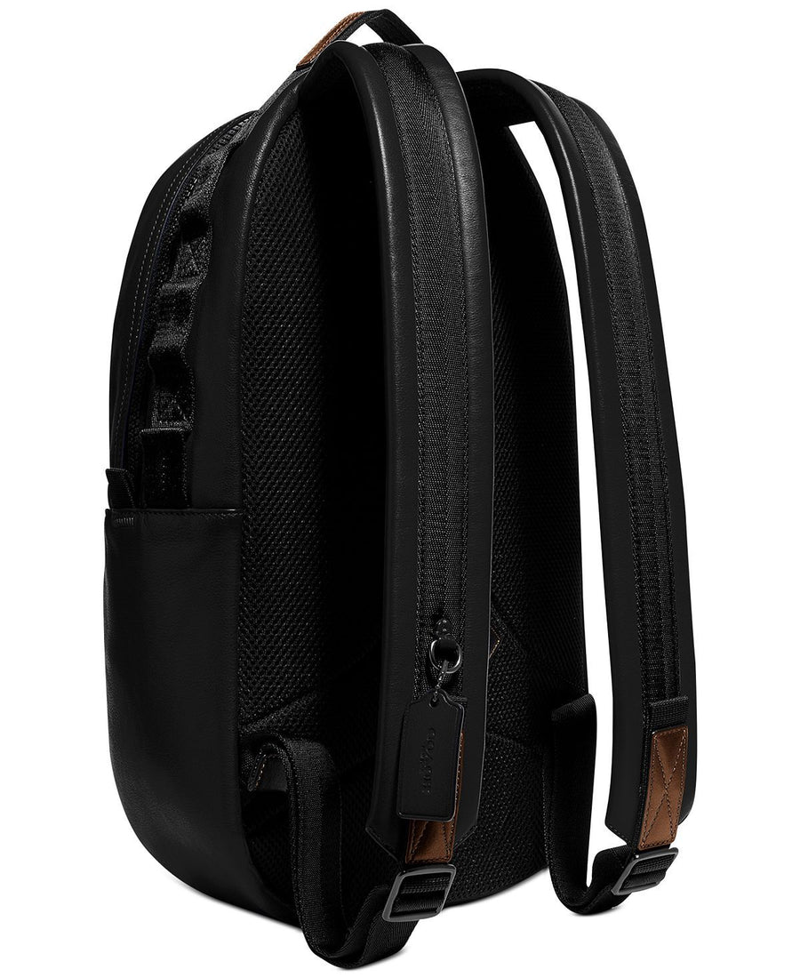 Coach Pacer Leather Backpack Black