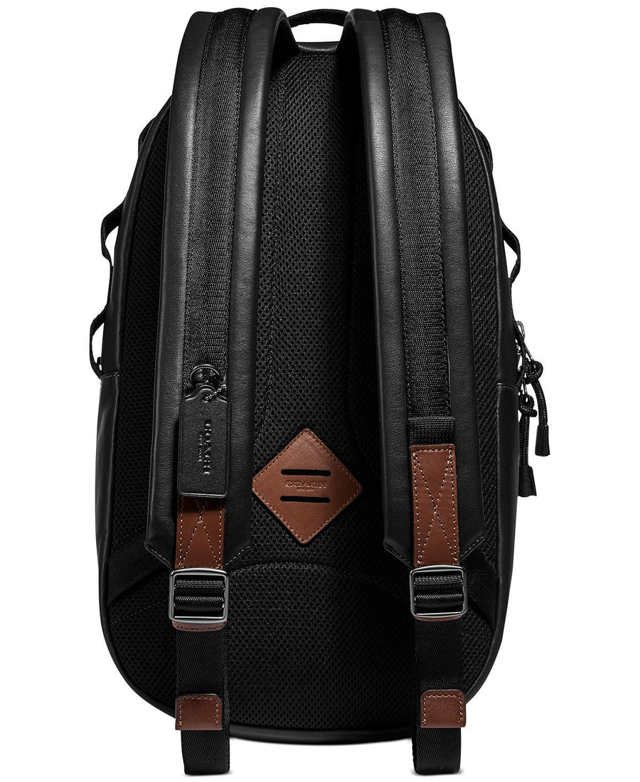 Coach Pacer Leather Backpack Black