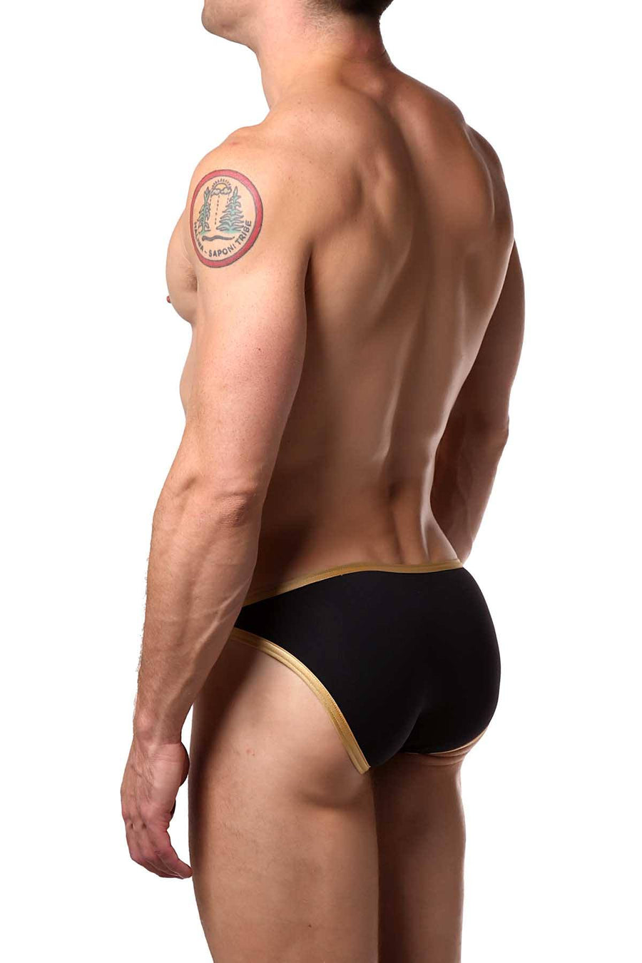 Cocksox Black/Gold-Shimmer Enhancing Pouch Brief