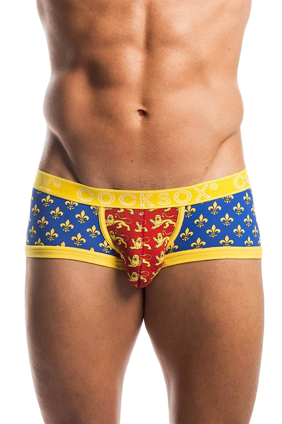 Cocksox Blue Blue/Red Conqueror Unite Contour Pouch Trunk