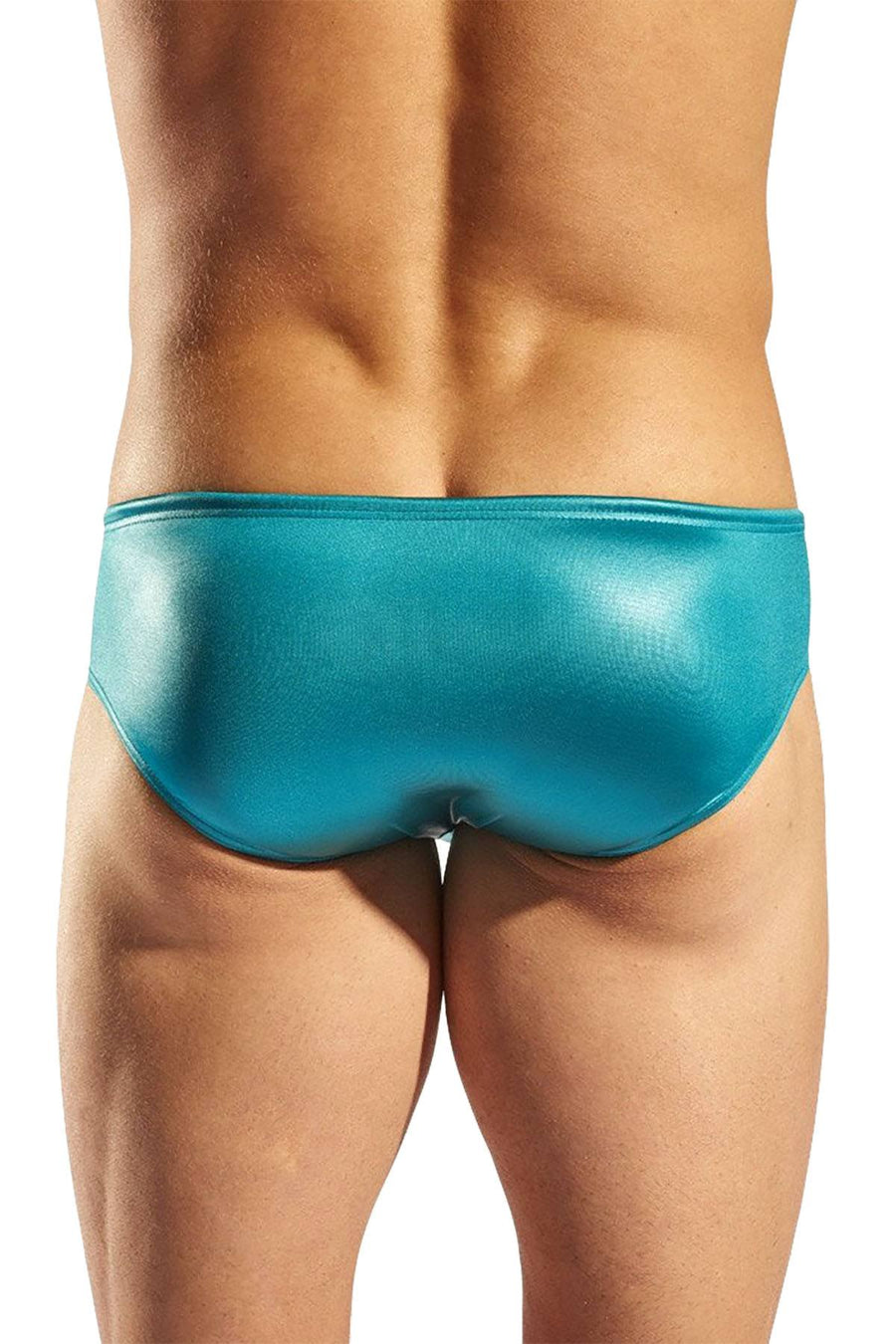Cocksox Fiesta-Teal Gala Wet-Look Boy-Leg Swim Brief