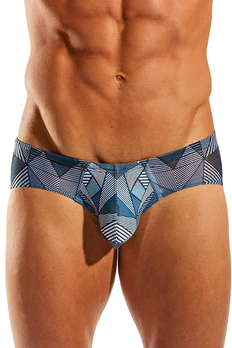 Cocksox Hypnotic-Printed Sheer Boy-Leg Swim Brief