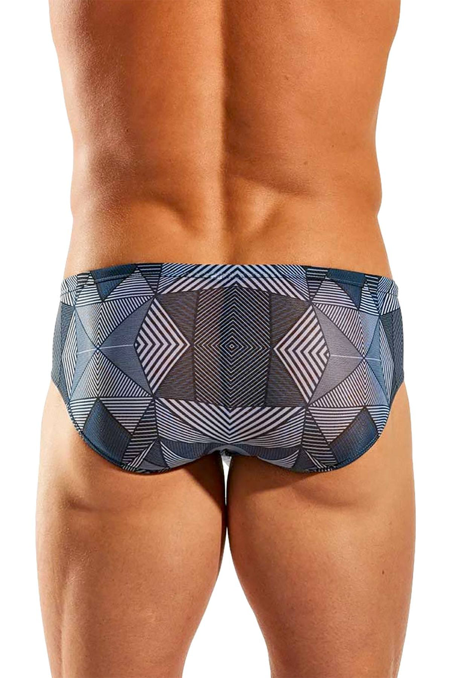Cocksox Hypnotic-Printed Sheer Boy-Leg Swim Brief