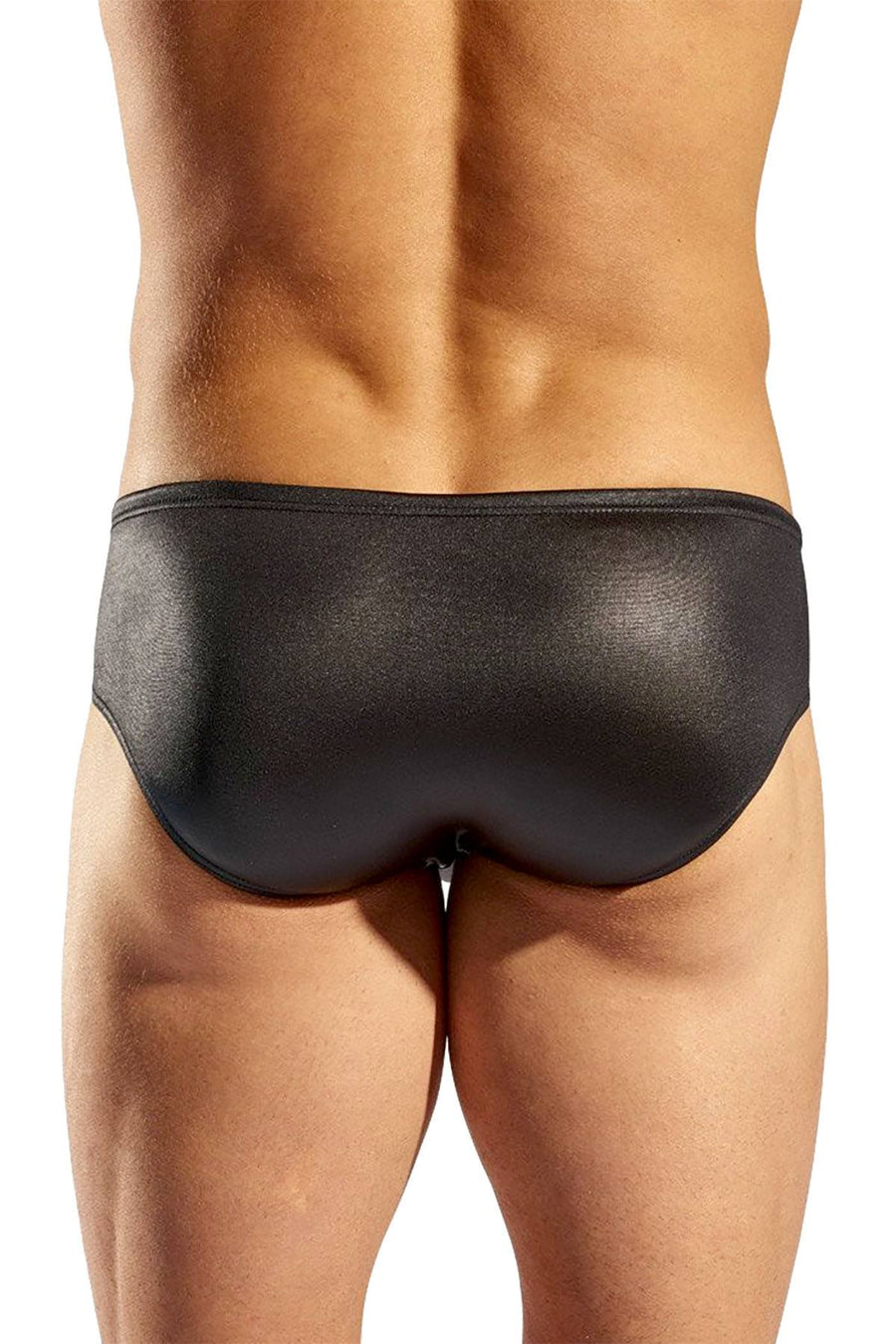 Cocksox Lavish-Black Gala Wet-Look Boy-Leg Swim Brief