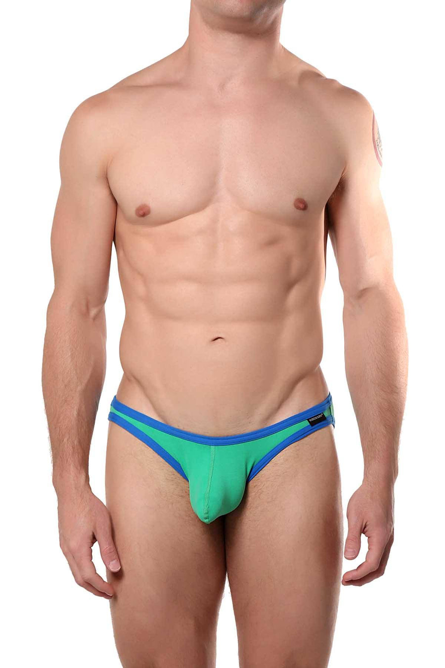 Cocksox Peppermint-Green Enhancing Pouch Contrast Brief