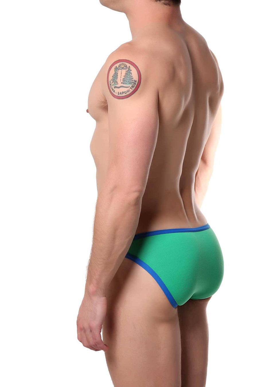 Cocksox Peppermint-Green Enhancing Pouch Contrast Brief