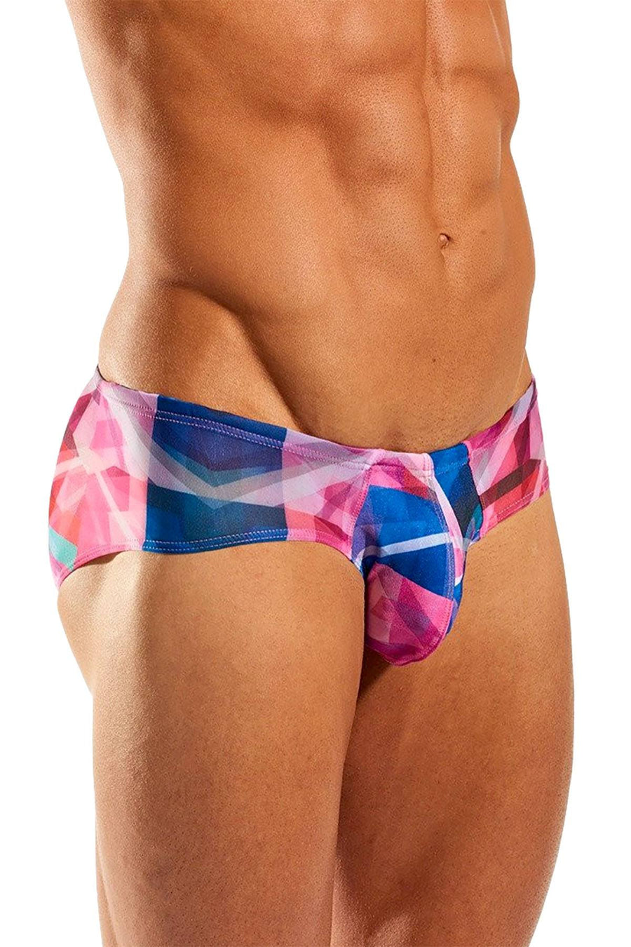 Cocksox Prism-Printed Sheer Boy-Leg Swim Brief