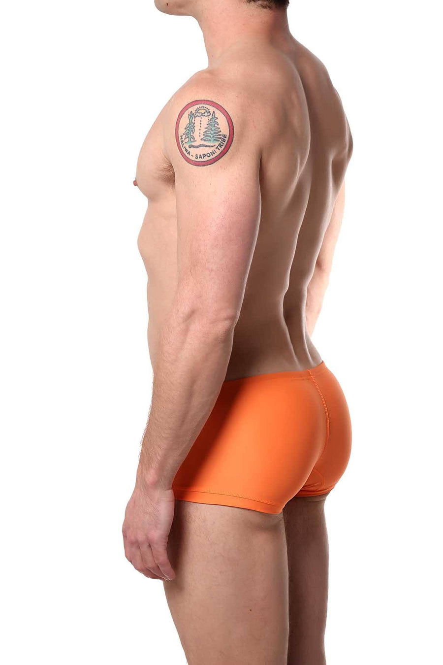 Cocksox Sweet-Orange Contour-Pouch Swim Trunk