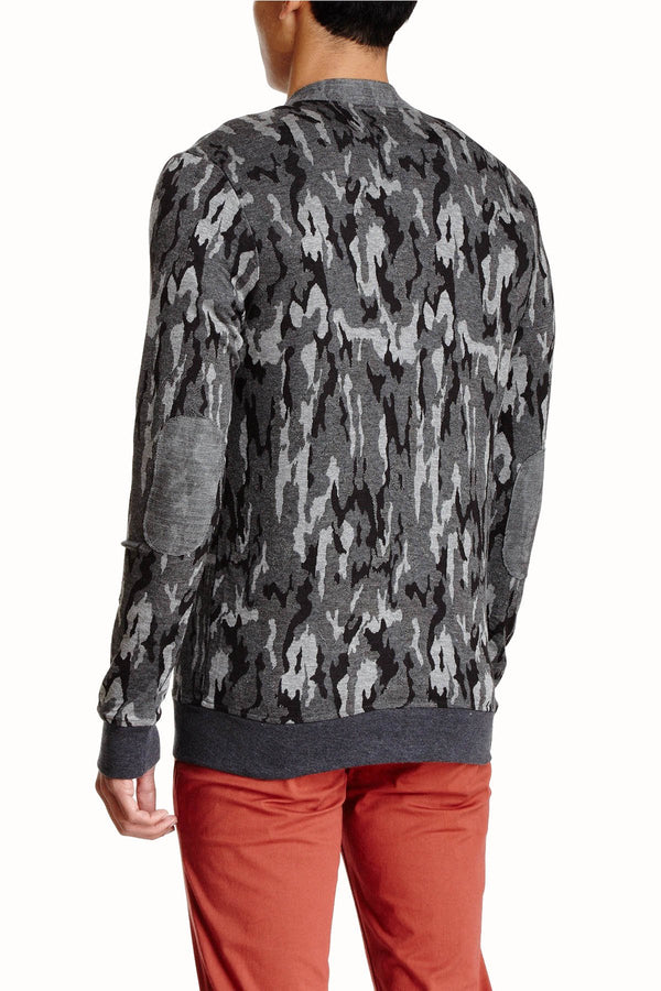 Cohesive & Co. Grey Gerome Camouflaged Cardigan