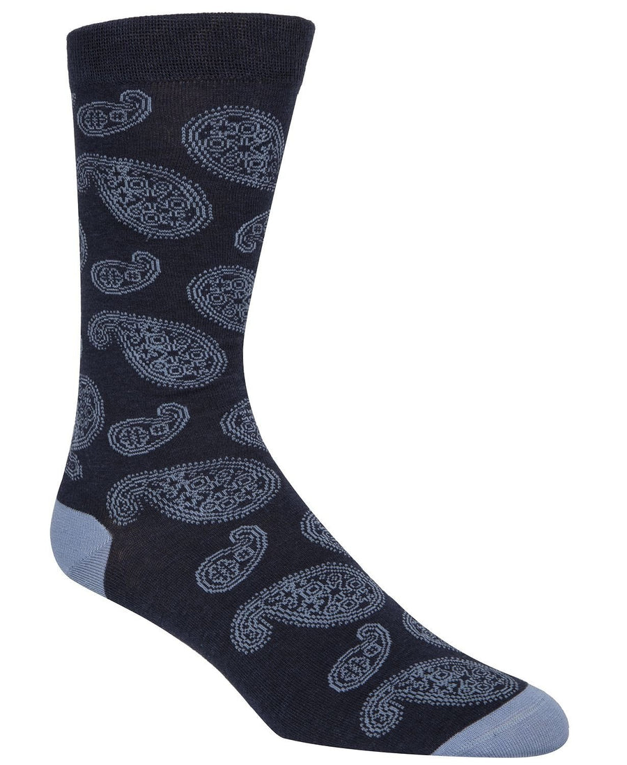 Cole Haan Paisley Socks Marine Blue