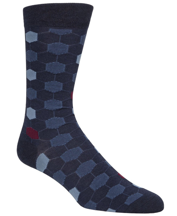 Cole Haan Polygon Socks Marine Blue