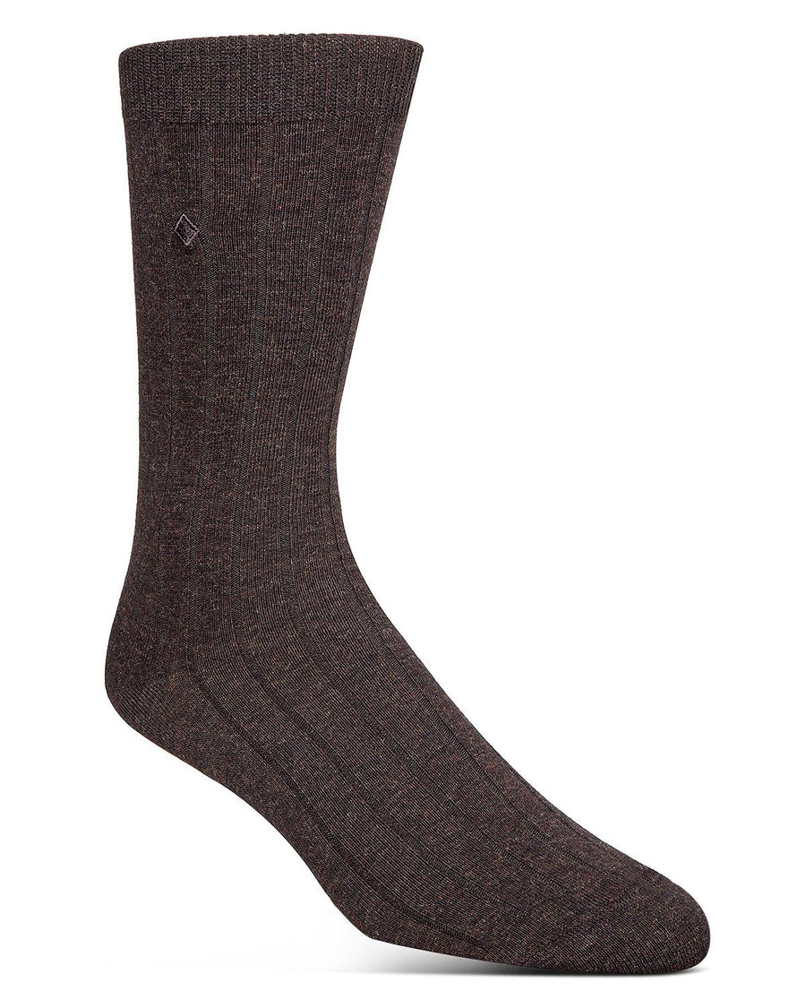 Cole Haan Ribbed Dress Socks Chestnut Heather