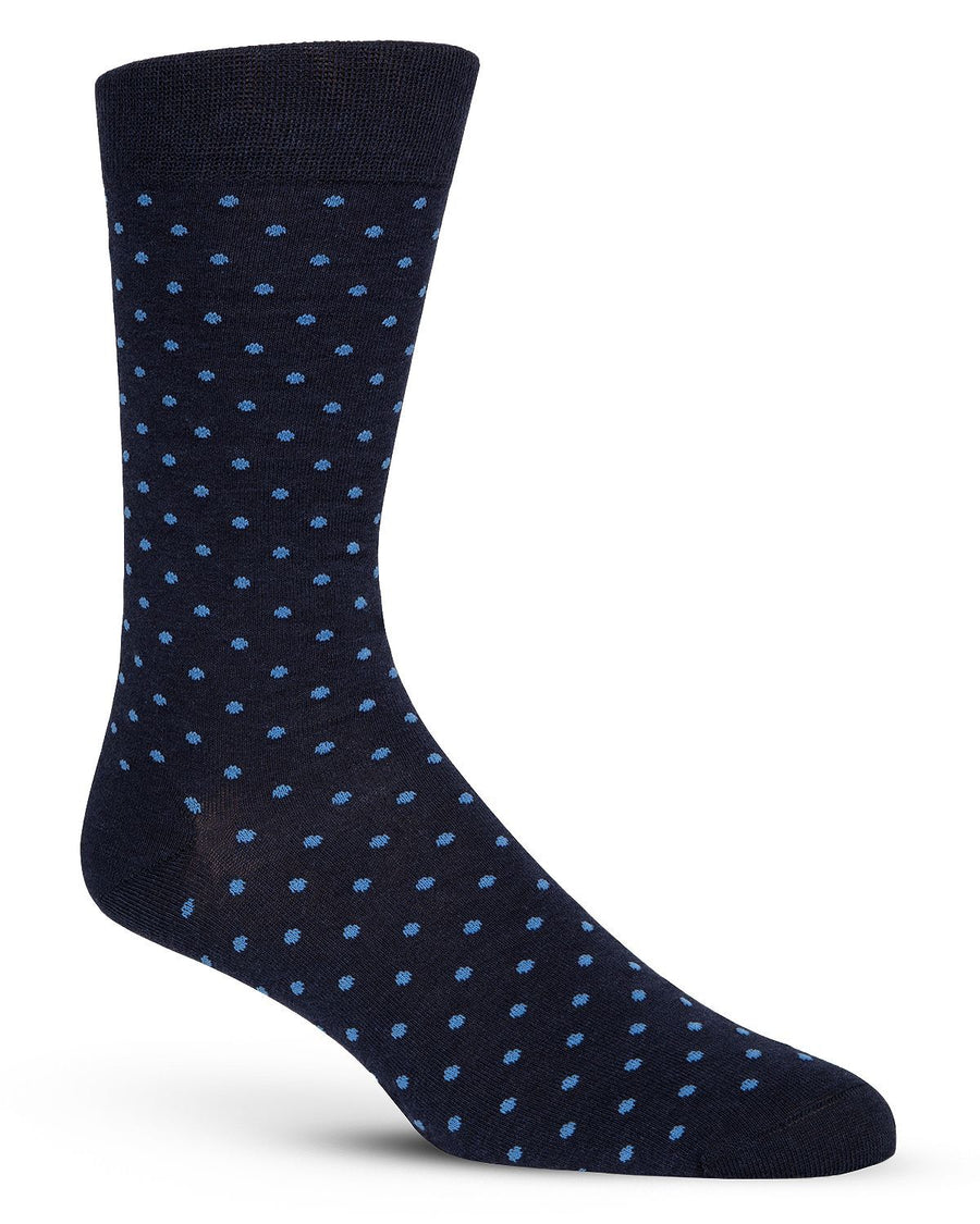 Cole Haan Simple Dot Crew Socks Marine