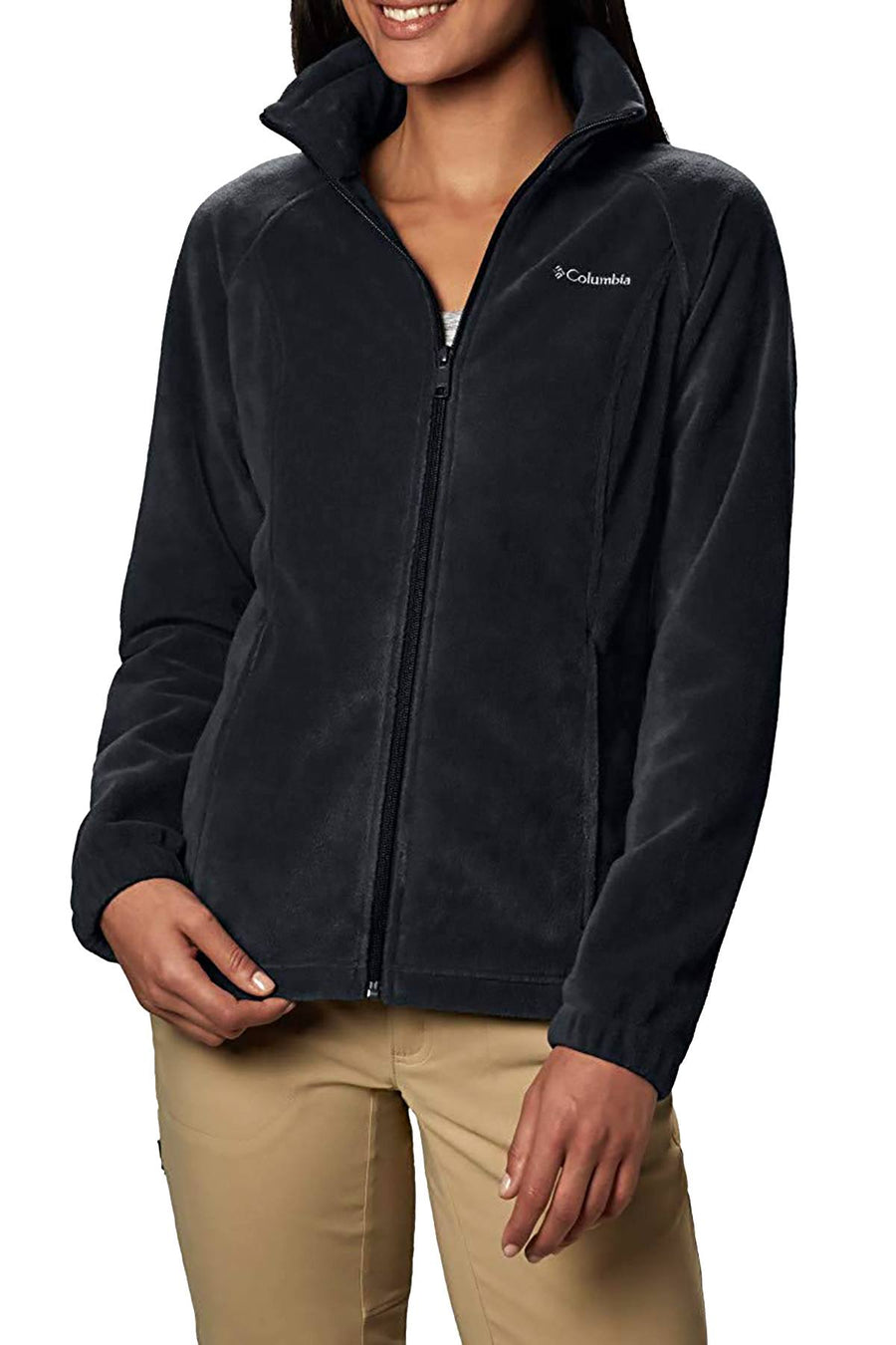 Columbia Black Heather Benton Springs Full Zip Fleece Jacket