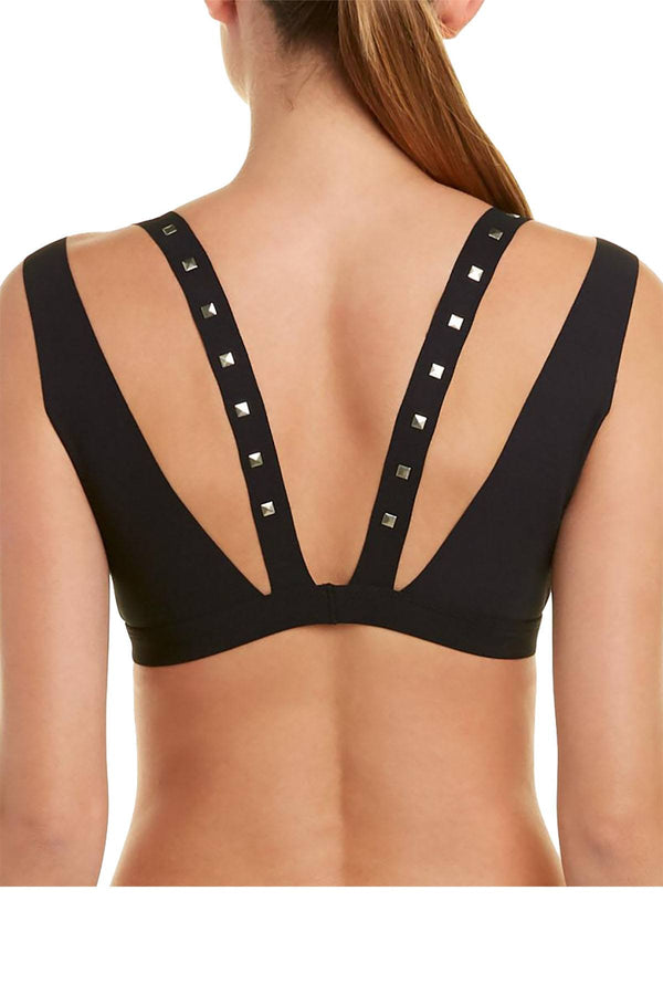 Commando Black Stripped/Studded Bralette