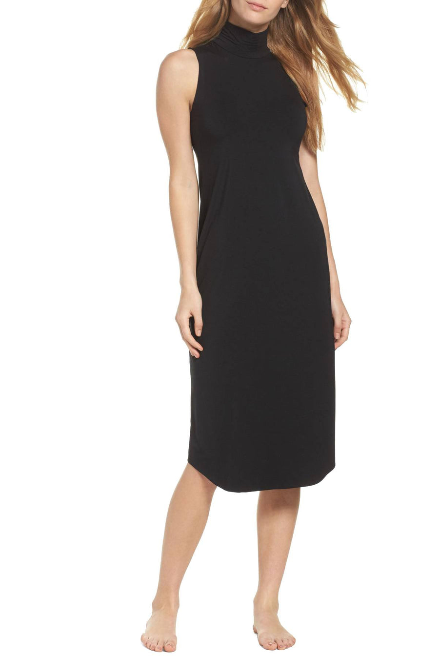 Commando Midnight-Black Butter-Chic Turtleneck Chemise