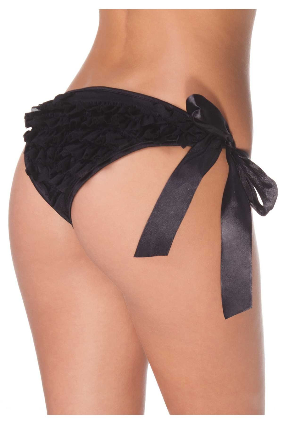 Coquette Black Polka Dot Mesh Panty