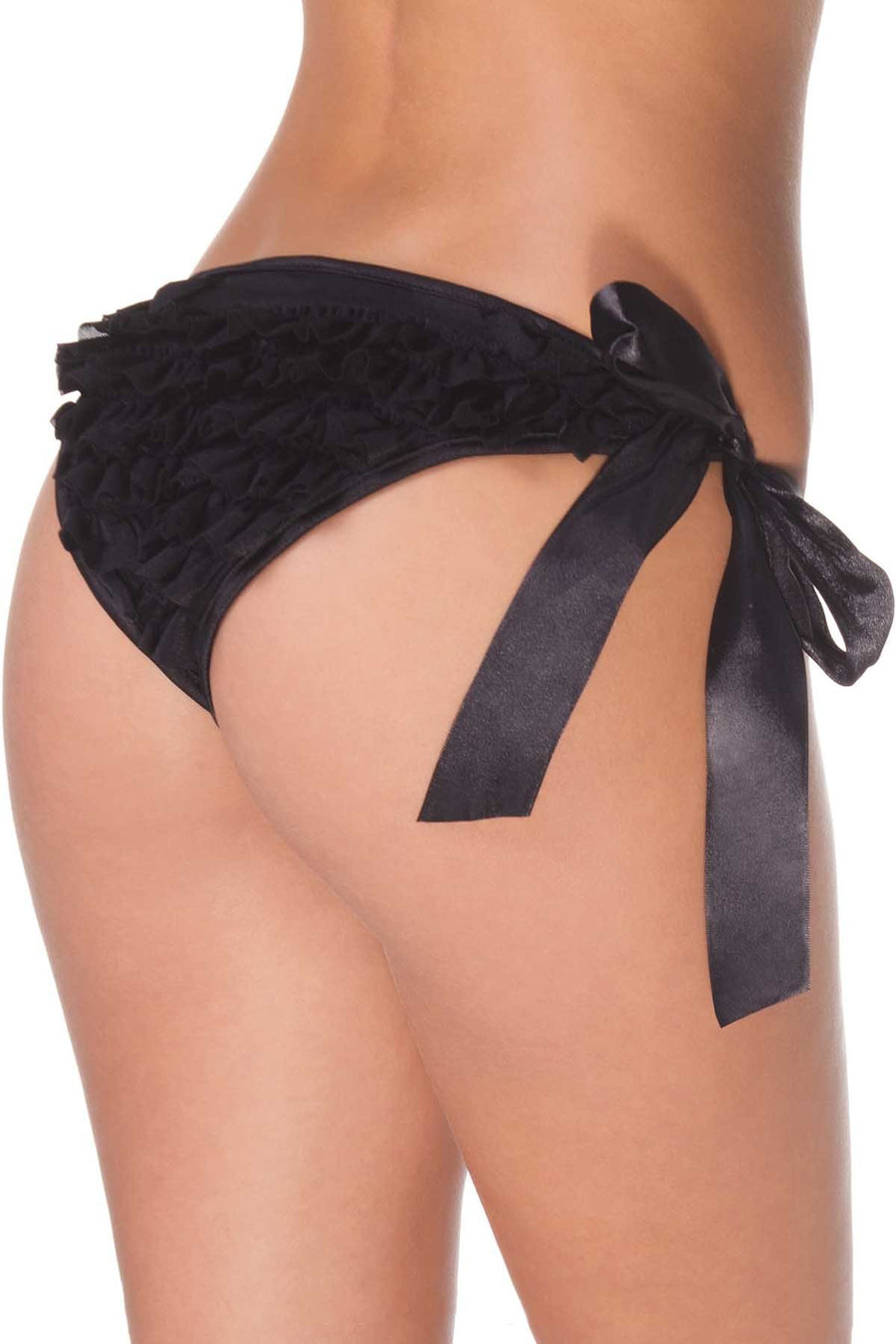 Coquette Black Polka Dot Mesh Panty