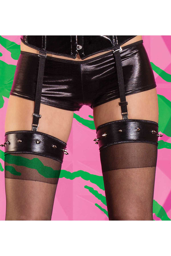 Coquette Black Versatile Wet-Look Garter/Choker