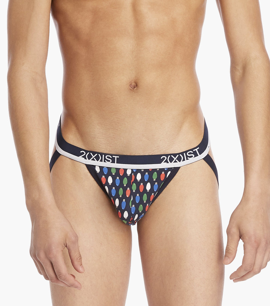 Cotton Stretch Jock Strap 3+1 Bonus Pack Blue