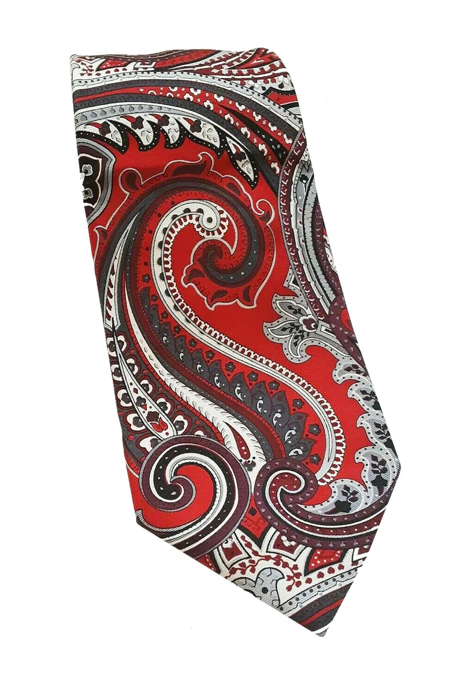 Countess Mara Red/Black Amalfi-Paisley Silk Tie