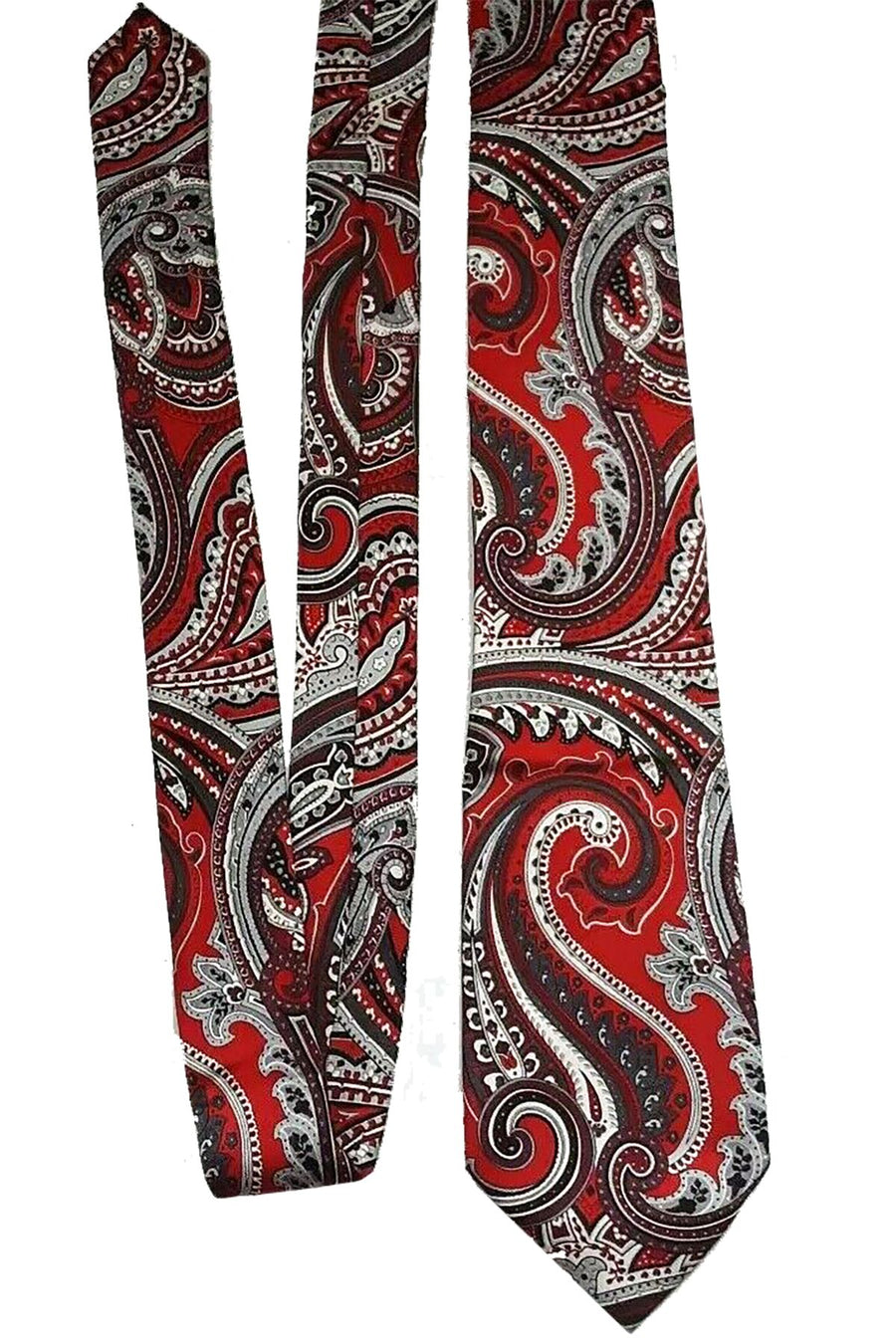 Countess Mara Red/Black Amalfi-Paisley Silk Tie