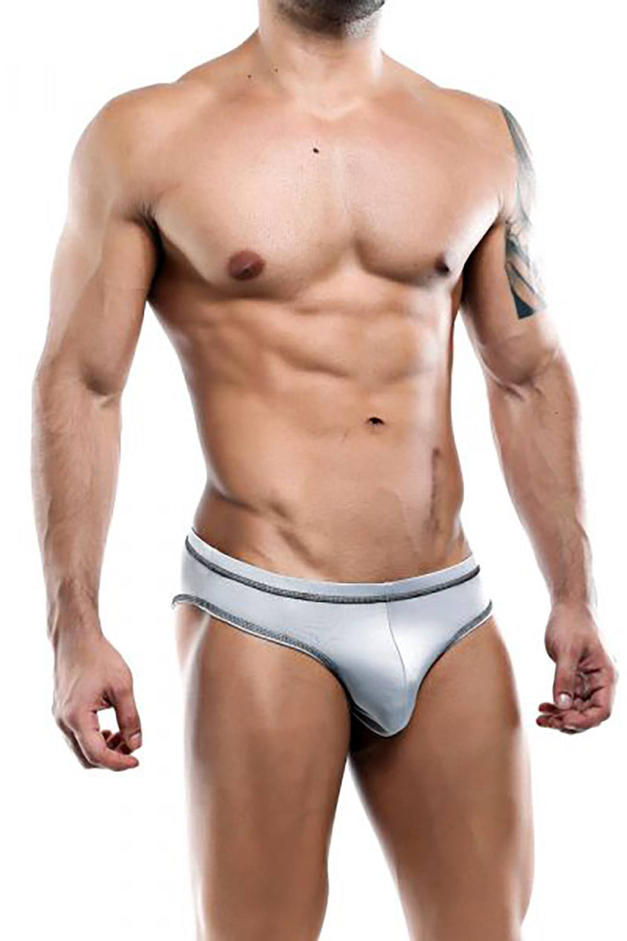 Cover Male Grey Sleek Nylon Brief