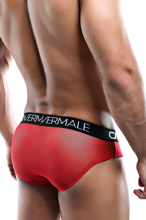 Cover Male Red Mesh Brief