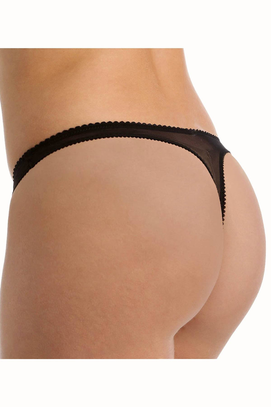 Crème Bralée Peach Satin Amanda Thong