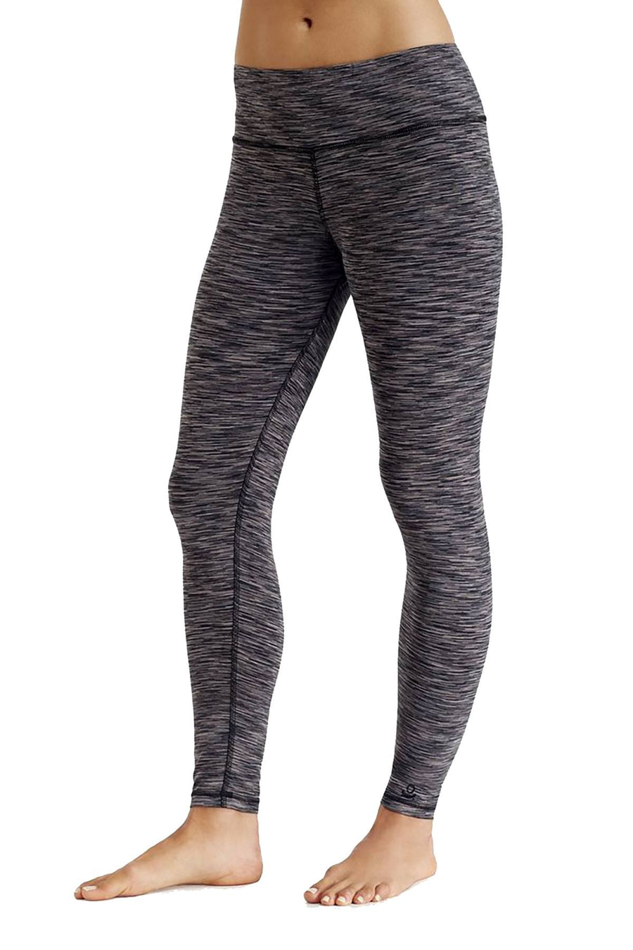 CuddlDuds Black/Grey Space-Dye Flex-Fit Long Legging