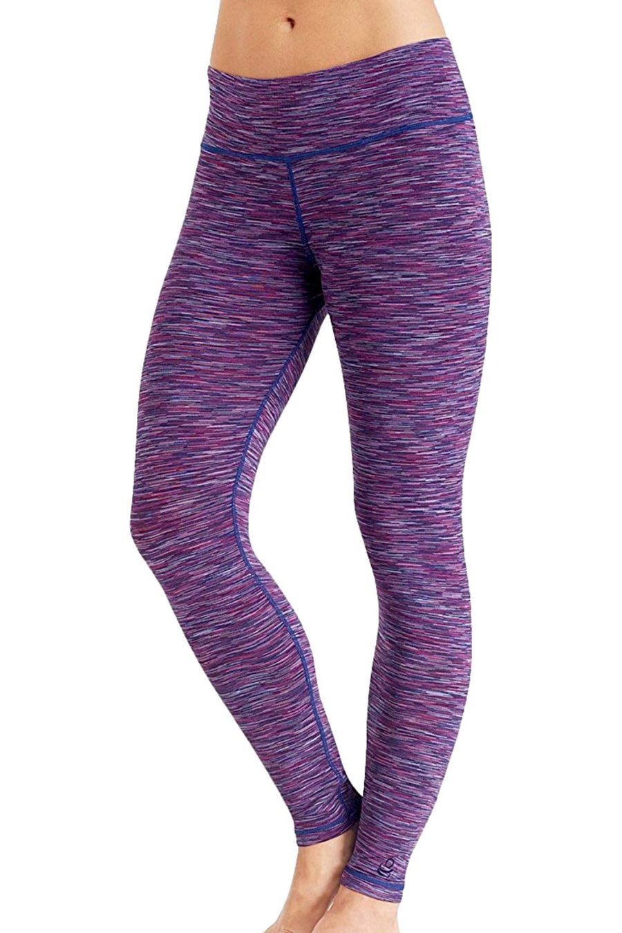 CuddlDuds Blue/Plum Space-Dye Flex-Fit Long Legging