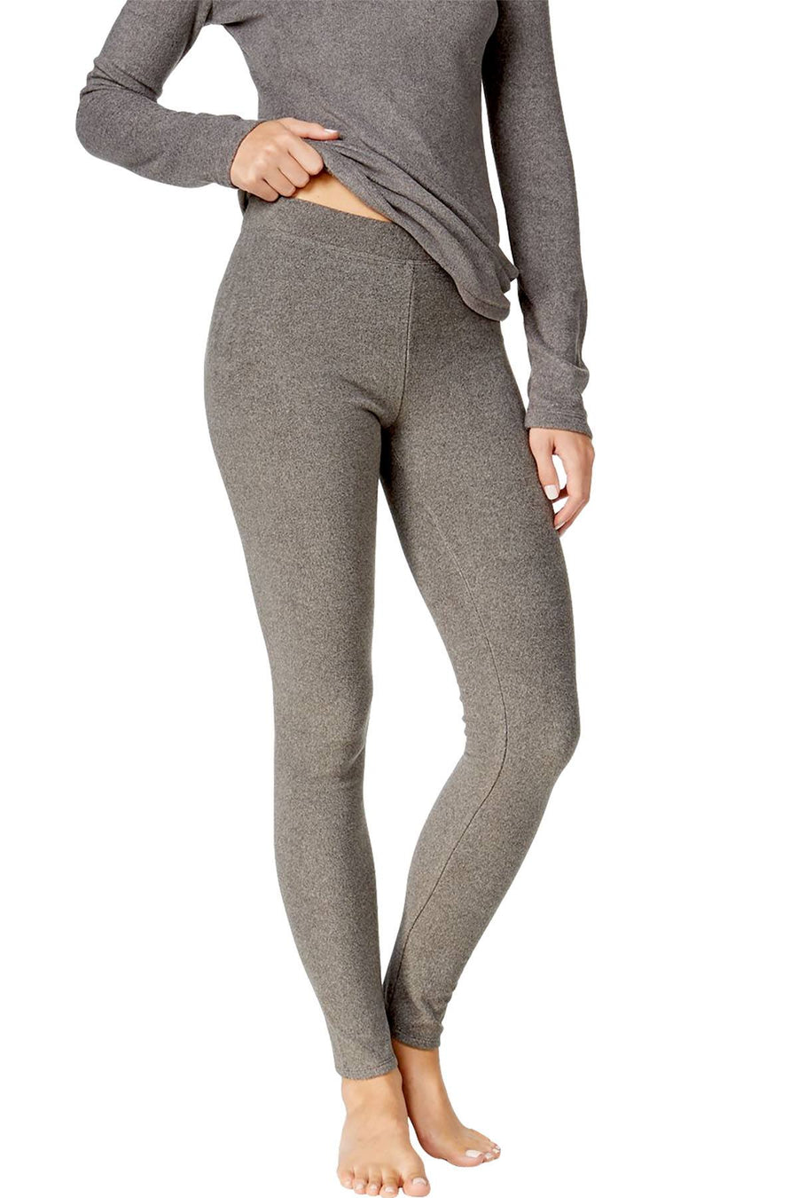 CuddlDuds Heather-Charcoal Fleecewear with Stretch Warm-Layer Legging