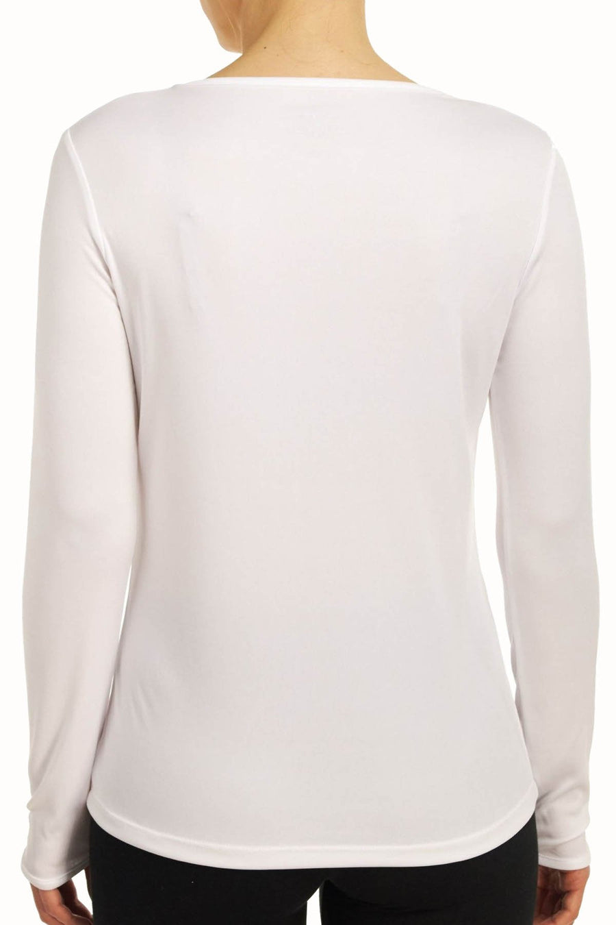 CuddlDuds White Climesmart Long-Sleeve Crew Tee
