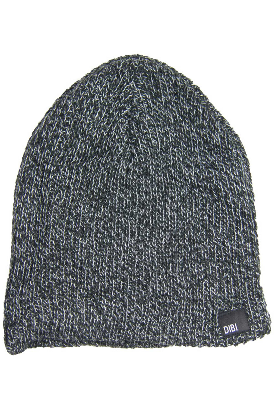 DIBI Black & Charcoal Beanie Slouchy Beanie