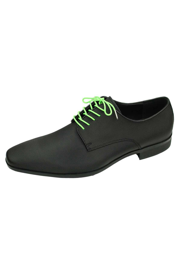 DIBI Bright-Green Dress Shoelaces w/ Silver Aglets