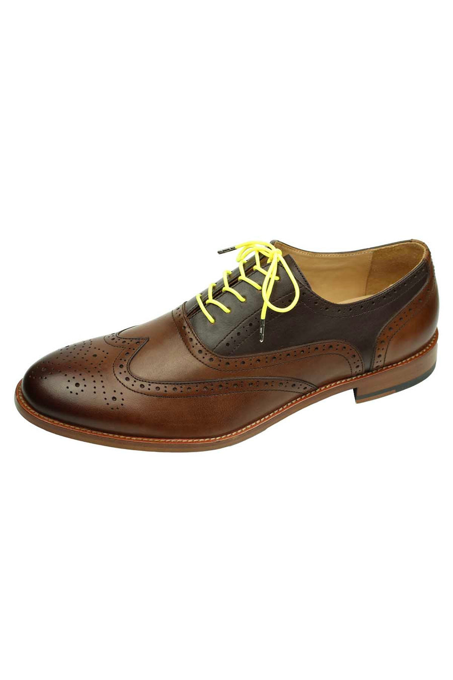 DIBI Bright-Yellow Dress Shoelaces w/ Silver Aglets