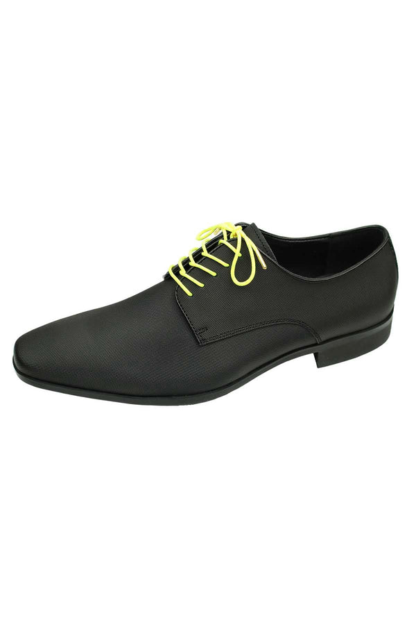 DIBI Bright-Yellow Polkadot Dress Shoelaces w/ Gold Aglets